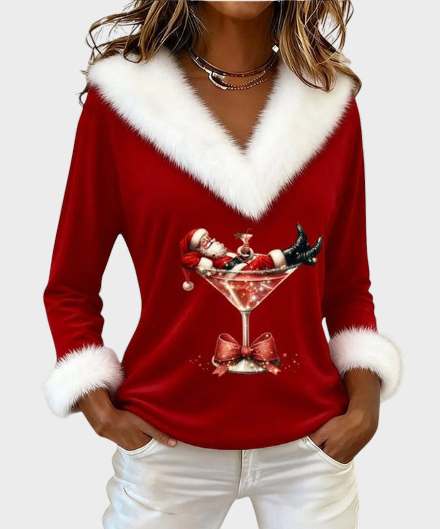 Estrella™ | Top navideño de terciopelo