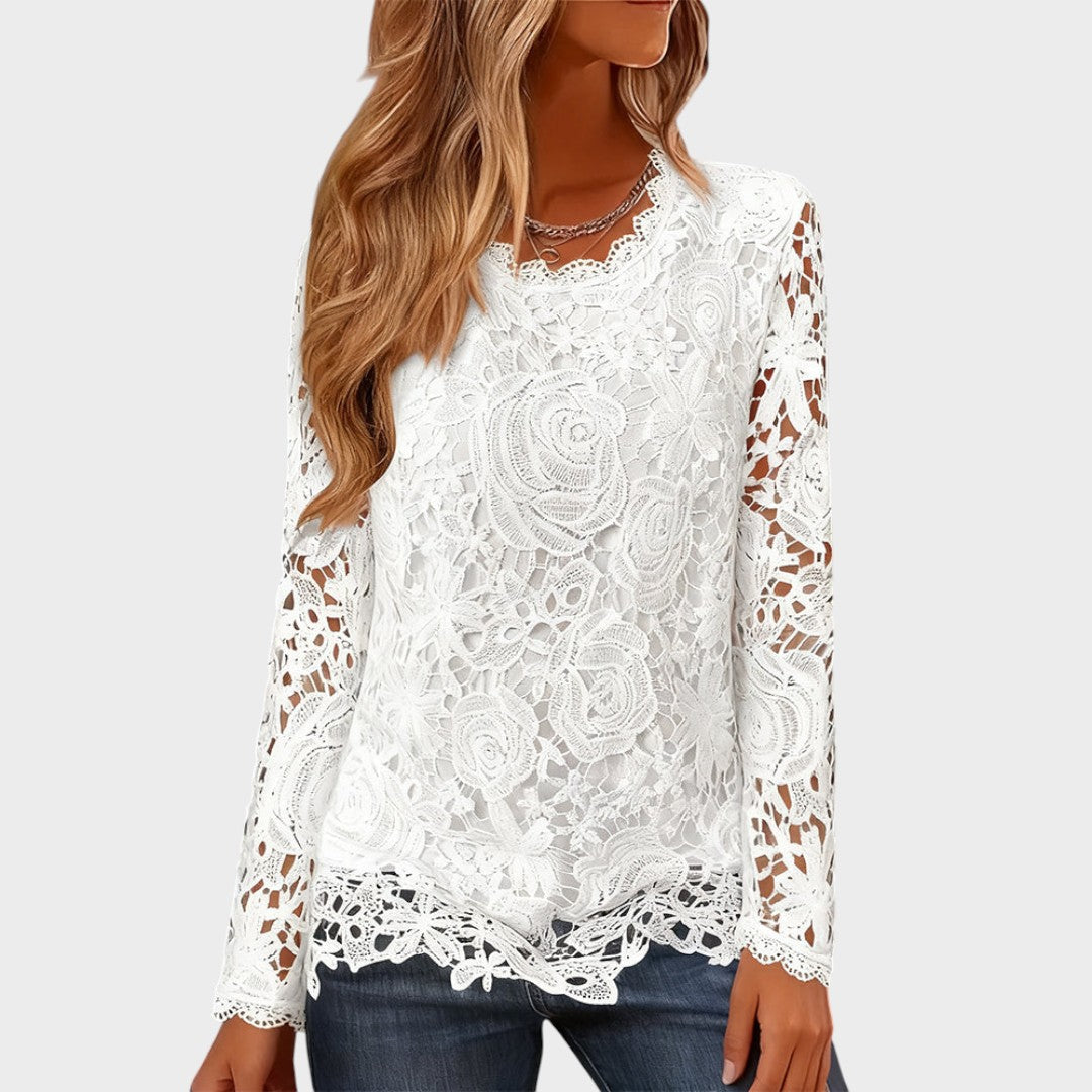 Julieta™ | Blusa de Encaje de Manga Larga