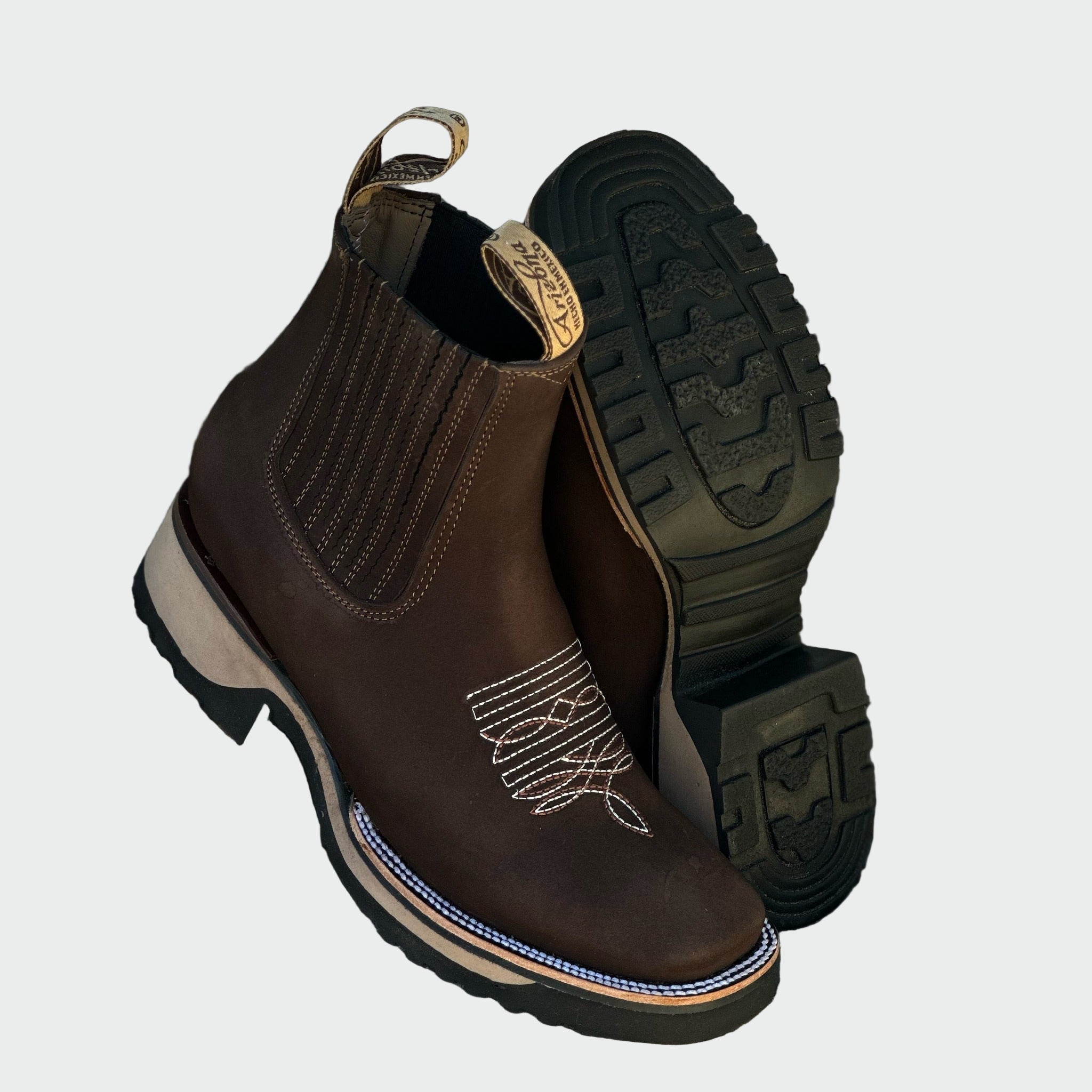 Ana | Botas De Cowboy En Piel Marrón Elegante Duraderas