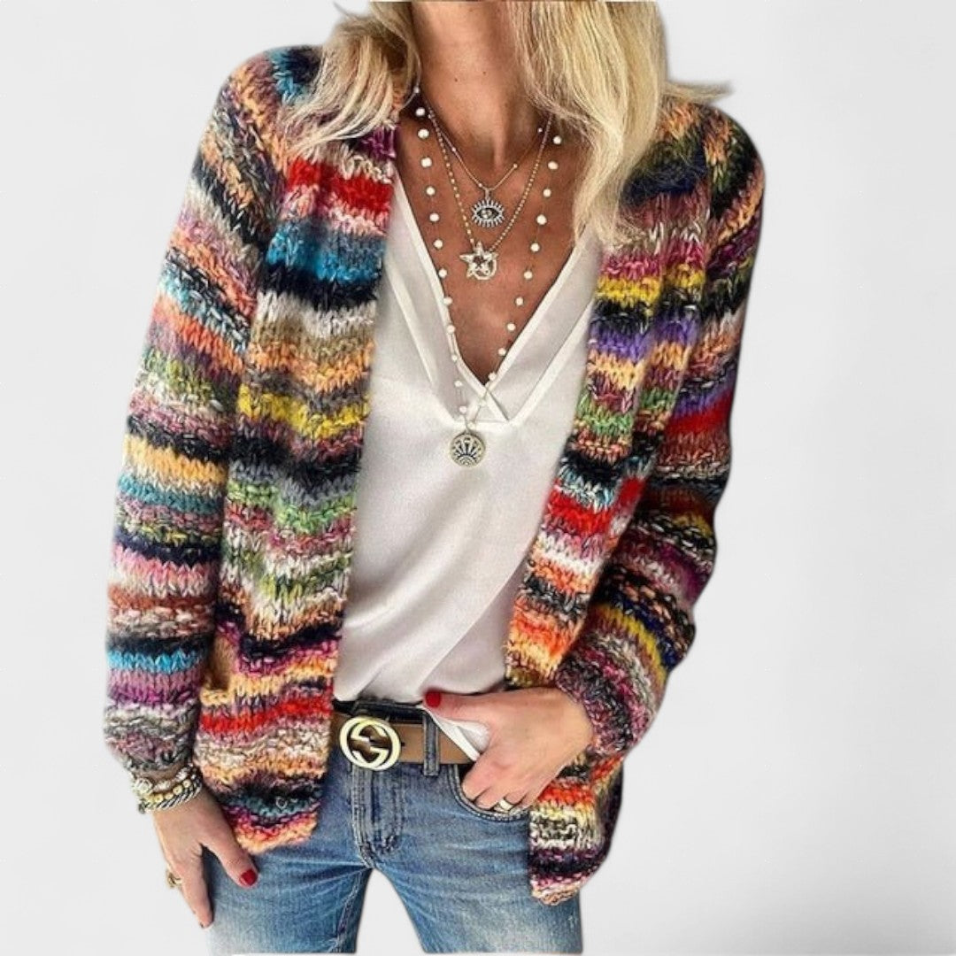 Herminia™ | Cárdigan multicolor cálido